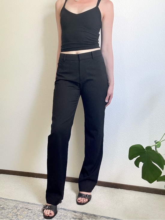 Banana Republic Pants - Banana Republic Mid Rise Straight Leg Tailored Wool Trousers Classic Minimalist
